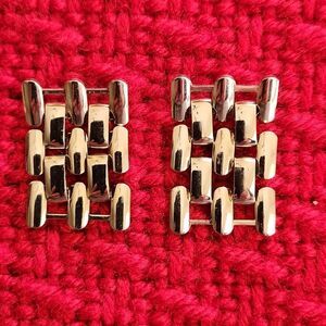 Vintage goldtone chain link earrings
